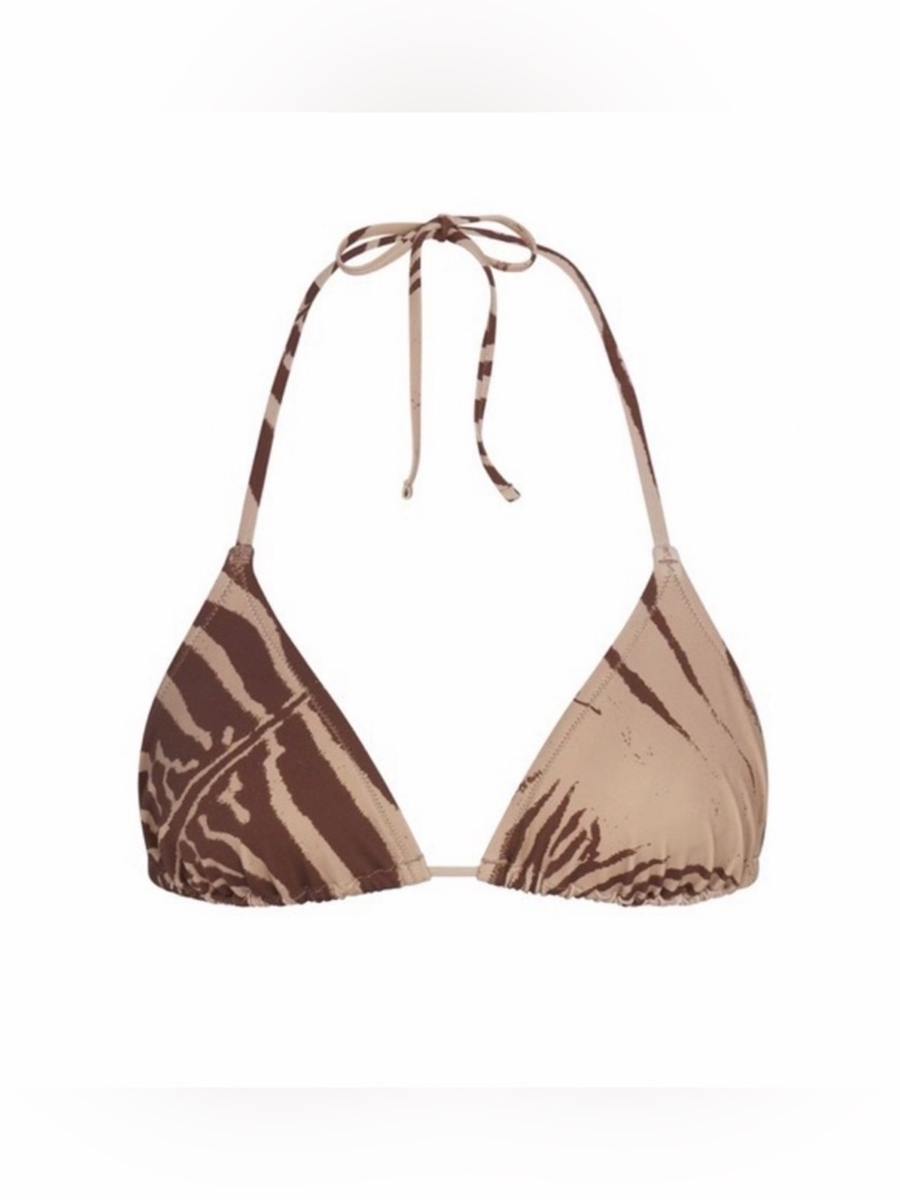 Skims X Roberto Cavalli Zebra Print Plunge Bikini Top